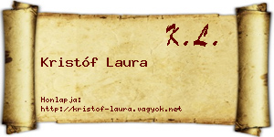 Kristóf Laura névjegykártya
